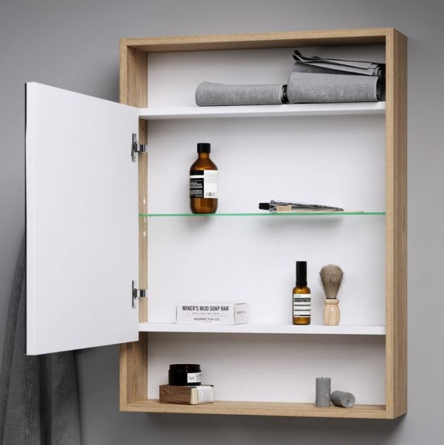 Зеркальный шкаф Aqwella City 60 SIT0406DK дуб канадский