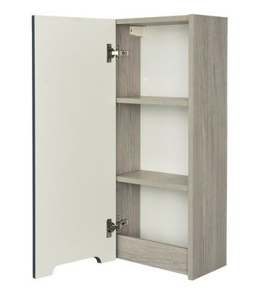 Шкаф навесной Акватон Оливия 1A254703OLUGL грей, дуб ойстер левый