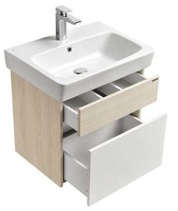 Тумба под раковину Акватон Верди PRO 60 1A206701VDAV0 белая ясень фабрик