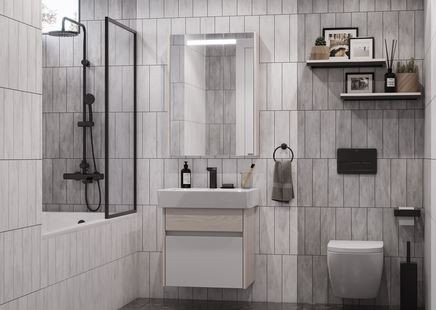 Тумба под раковину Акватон Верди PRO 60 1A206701VDAV0 белая ясень фабрик