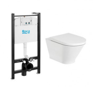 Комплект инсталляции Roca с унитазом The Gap Round Rimless 893105000
