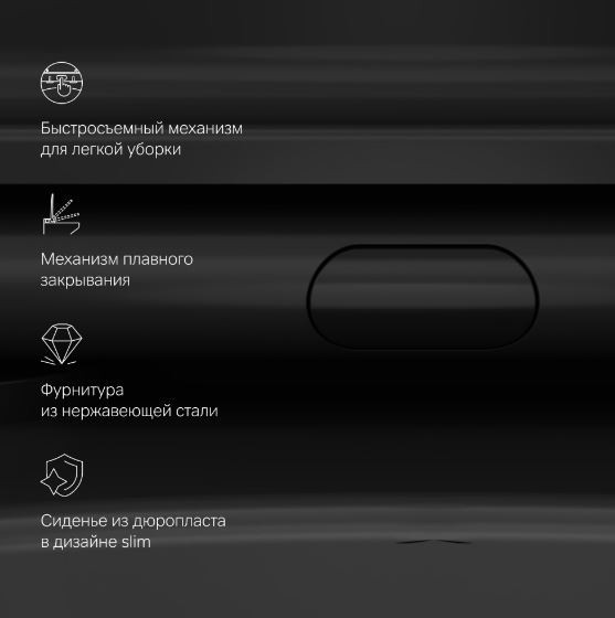 Унитаз подвесной Am.Pm Func FlashClean C8F1701MBSC безободковый с микролифтом черный матовый