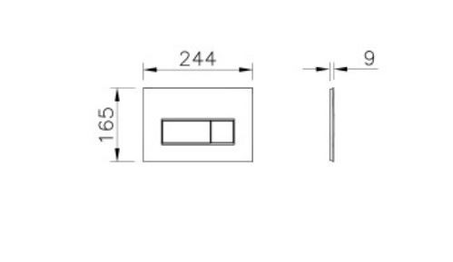 Клавиша смыва VitrA Root Square 740-2325 золото шлифованное