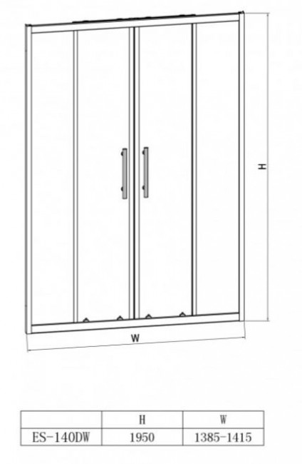 Душевая дверь Esbano ES-140DW 140 прозрачное