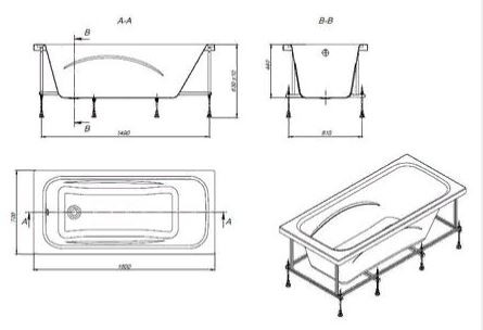 Ванна акриловая Roca Line 160*70 ZRU9302985