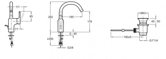 Смеситель Jacob Delafon Singulier E10862-CP для раковины