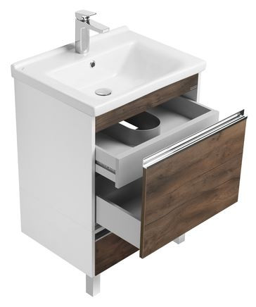 Тумба под раковину Акватон Капри 60 1A230101KPDB0 таксония темная