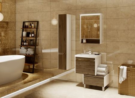 Тумба под раковину Акватон Капри 60 1A230101KPDB0 таксония темная