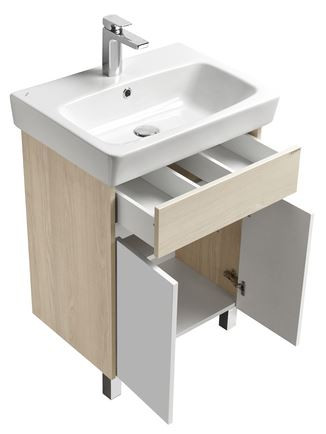Тумба под раковину Акватон Верди PRO 60 Н 1A207701VDAV0 белая ясень фабрик
