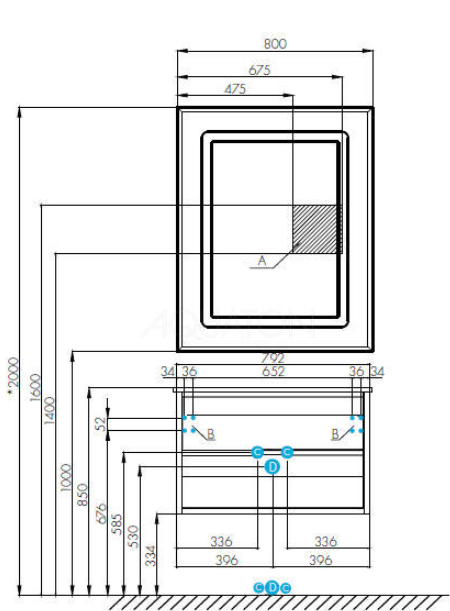 Комплект тумба Акватон Римини NEW 80 черный глянец с раковиной Айрис 80 1A2267K3RN950