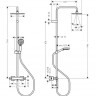 Душевая система Hansgrohe Vernis Shape Showerpipe 230 1jet 26286670 с термостатом черный матовый