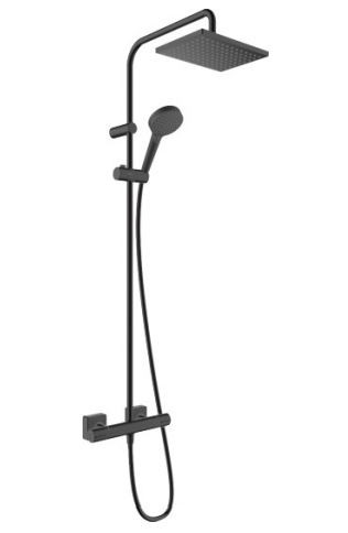 Душевая система Hansgrohe Vernis Shape Showerpipe 230 1jet 26286670 с термостатом черный матовый