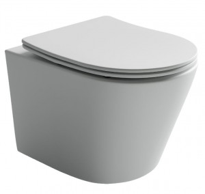 Унитаз подвесной Ceramica Nova Balearica Rimless CN6000MW безободковый с микролифтом белый матовый