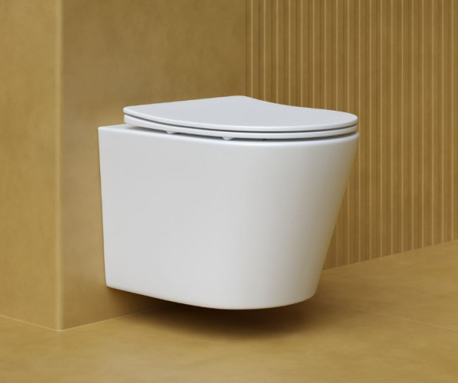 Унитаз подвесной Ceramica Nova Balearica Rimless CN6000MW безободковый с микролифтом белый матовый