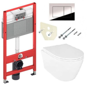 Комплект инсталляции TECE Base с безободковым унитазом Azario Uno AZ-2380 SET-TC-412-2380