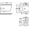 Комплект инсталляции TECE Base с безободковым унитазом Azario Uno AZ-2380 SET-TC-412-2380