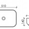 Раковина Ceramicanova Element 51*34 CN5043 накладная