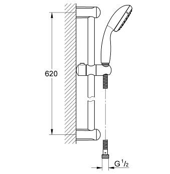 Комплект для ванны Grohe Eurosmart 124446