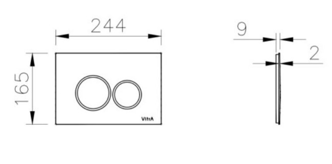 Клавиша смыва VitrA Origin 740-2400 белая