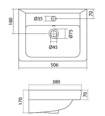 Раковина Santek Тигода 50 1WH302128