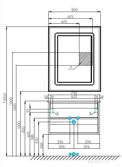 Комплект тумба Акватон Римини NEW 80 белый глянец с раковиной Айрис 80 1A2267K3RN010