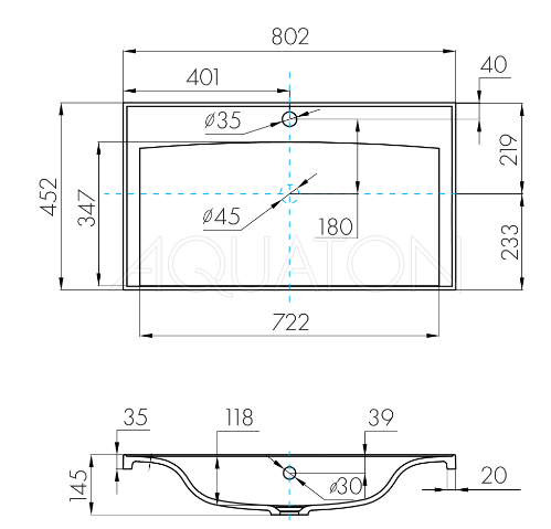 Комплект тумба Акватон Римини NEW 80 белый глянец с раковиной Айрис 80 1A2267K3RN010
