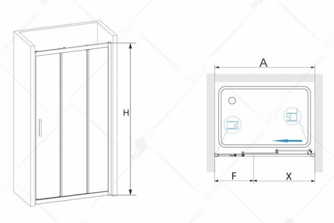 Душевая дверь RGW PA-13 180 06081318-11 прозрачное
