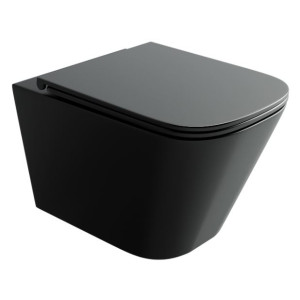 Унитаз подвесной Ceramicanova Union Торнадо CN4009TMB безободковый с микролифтом черный матовый
