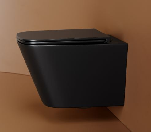 Унитаз подвесной Ceramicanova Union Торнадо CN4009TMB безободковый с микролифтом черный матовый
