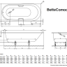 Ванна стальная Bette BetteComodo 170*75 1250-000 AS антислип Sense