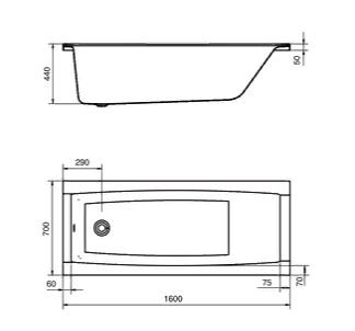 Ванна акриловая Santek Санторини 160*70 1WH302494