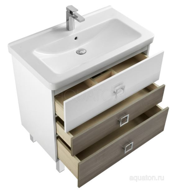 Тумба под раковину Акватон Стамбул 85 М 1A145901ST580 лиственница