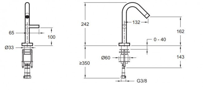 Смеситель Jacob Delafon Stillness E979-4-CP для раковины