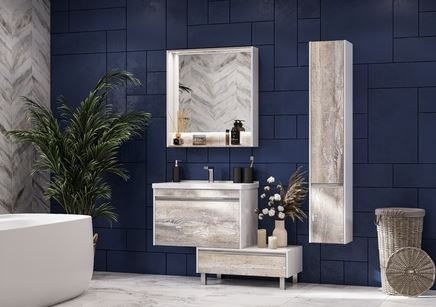 Тумба под раковину Акватон Капри 80 1A230201KPDA0 бетон пайн