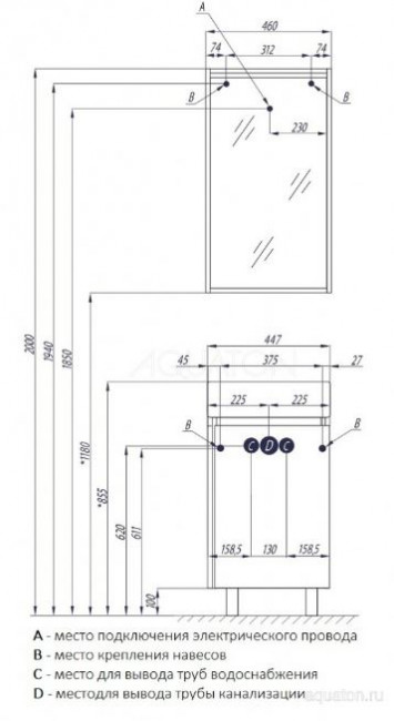 Зеркало Акватон Бэлла 1A221702BBAZ0 белый джарра