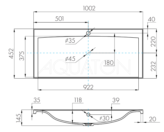 Комплект тумба Акватон Римини 100 NEW черный глянец с раковиной Айрис 100 1A2346K3RN950