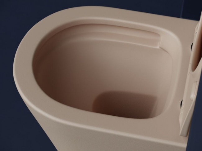 Унитаз подвесной Ceramica Nova Balearica Rimless CN6000MC безободковый с микролифтом капучино матовый