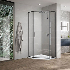 Душевой уголок Vincea Slim-U 90*90 VSP-2SU900CLB прозрачное