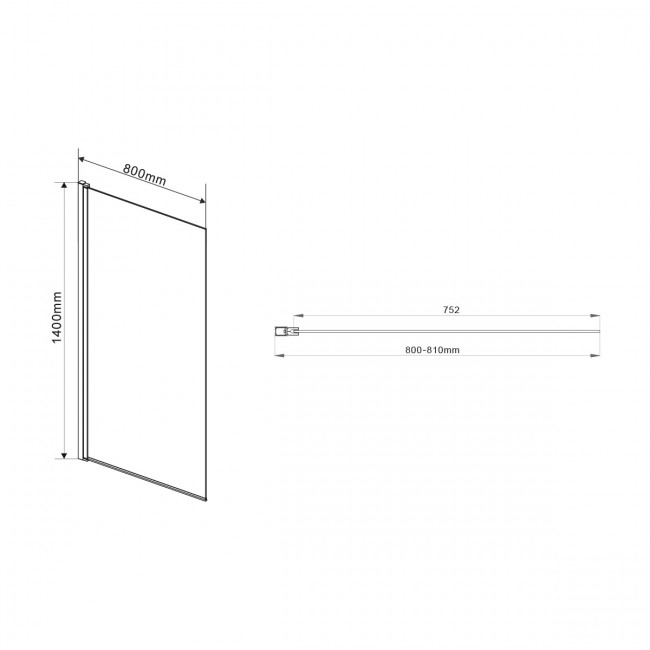 Шторка для ванны Vincea VSB-11800CL 80 прозрачное