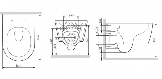 Унитаз подвесной Am.Pm Func FlashClean C8F1701SC безободковый с микролифтом