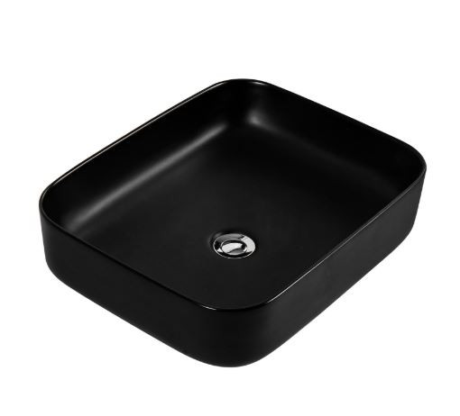 Раковина Aquatek Вега AQ5515-MB 50*39 накладная черный матовый