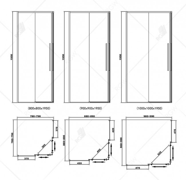 Душевой уголок RGW SV-31 100*100 32323100-11 прозрачное