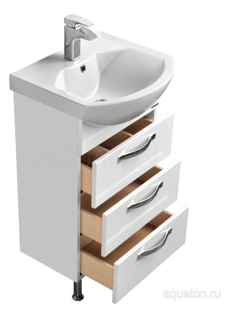 Тумба под раковину Акватон Ария 50 Н 1A140201AA010 белая