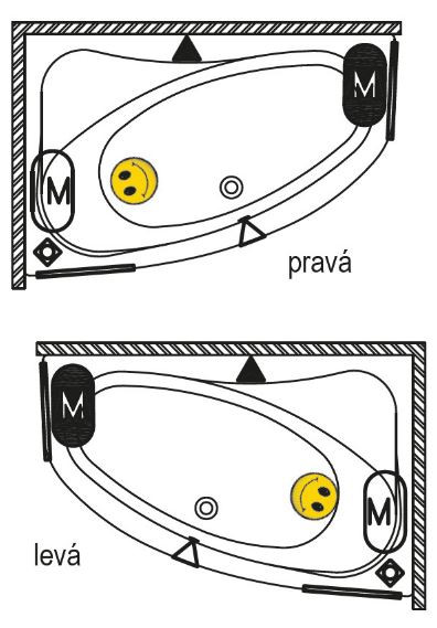 Ванна акриловая Riho Lyra 170*110 B018001005 левая