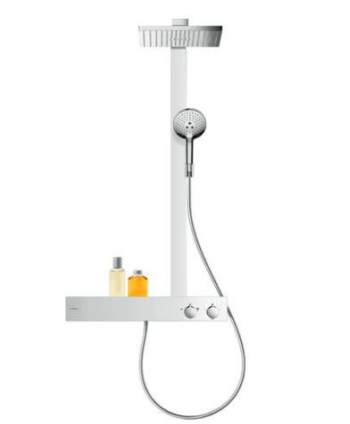 Душевая система Hansgrohe Raindance E Showerpipe 300 1jet EcoSmart с ShowerTablet 600 27364000 с термостатом