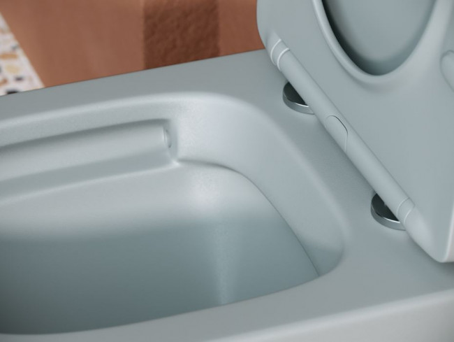 Унитаз подвесной Ceramica Nova Balearica Rimless CN6000MH безободковый с микролифтом антрацит матовый