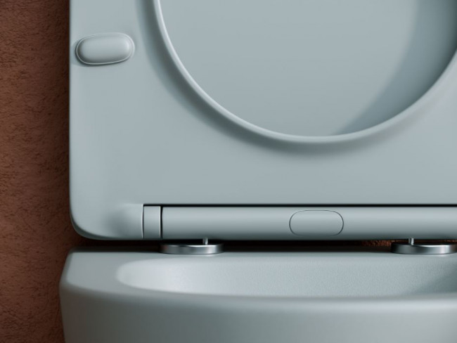 Унитаз подвесной Ceramica Nova Balearica Rimless CN6000MH безободковый с микролифтом антрацит матовый