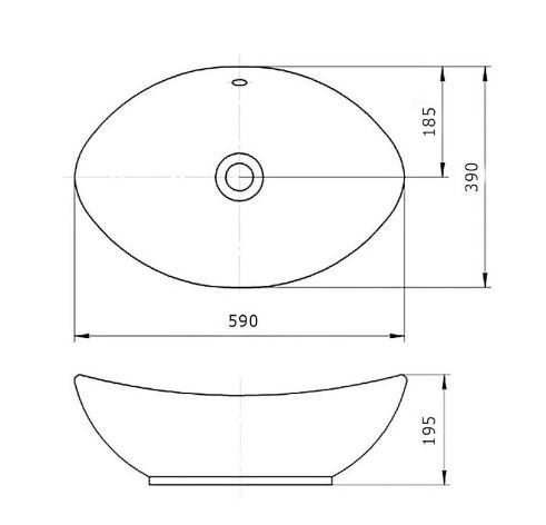 Раковина Maretti Eleganza EN13NS48-844 59*39 накладная