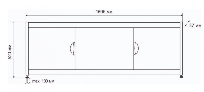 Экран под ванну Emmy Малибу 170