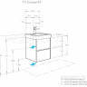 Комплект тумба Акватон Сканди 45 белая дуб верона с раковиной Адриана 45 1A2516K0SDB20